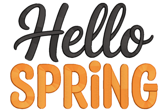 Download Hello Spring Embroidery Design - Spring Collection