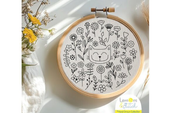 Download Cat Face: Wild Flowers, Cute, Whimsical - Flowers Collection