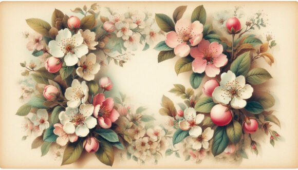 Download Antique Floral Postcard of Fresh Spring - Spring Collection