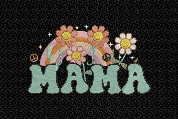 Download Mama and Flowers Embroidery - Flowers Collection