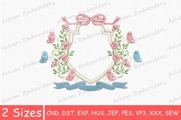 Download Flowers Butterflies Bow Monogram Frame - Flowers Collection