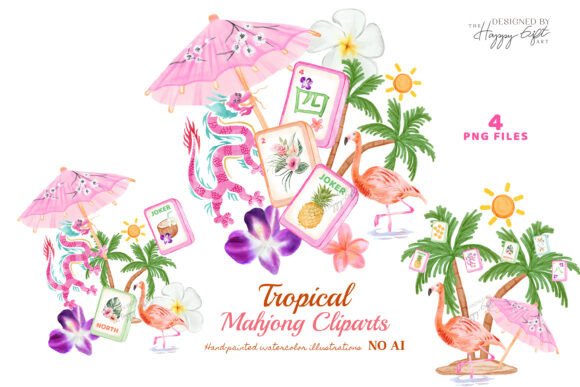 Download Tropical Mahjong Cliparts - Palm Spring - Spring Collection