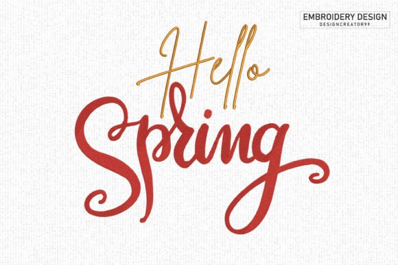 Download Hello Spring Embroidery Design - Spring Collection