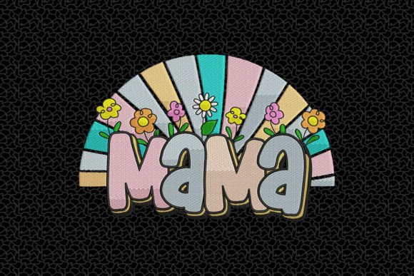 Download Mama and Flowers Embroidery - Flowers Collection