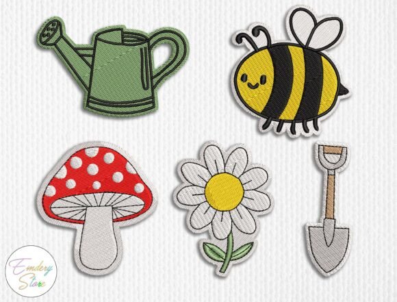Download Garden Spring Embroidery Patch Set - Spring Collection