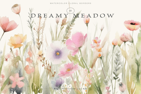 Download Wild Flowers Floral Border Clipart Set - Flowers Collection