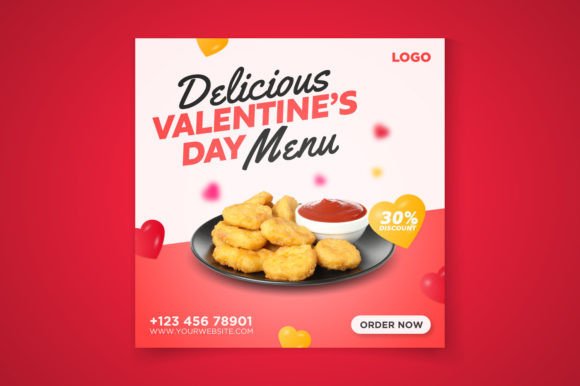 Download Valentine's Delicious Food Menu Template - Food Collection
