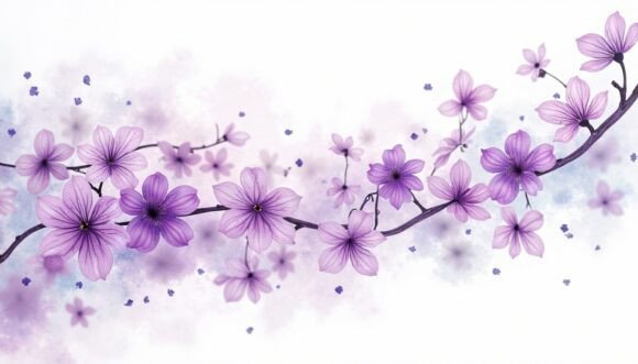 Download Purple Flowers Swirling Gently in Waterc - Flowers Collection