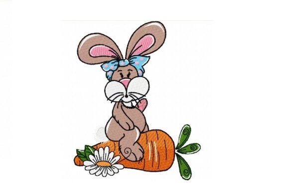 Download Bunny Spring Embroidery Design - Spring Collection