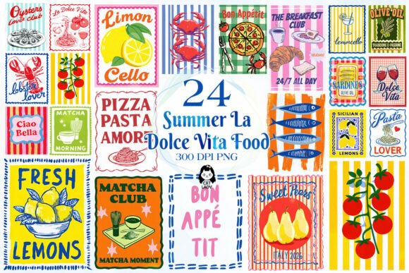 Download Summer La Dolce Vita Food Clipart Bundle - Premium Bundle