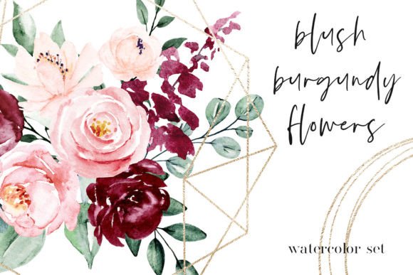 Download Watercolor Flowers and Floral Alphabet - Flowers Collection