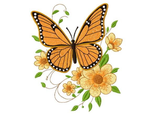 Download Butterfly with Flowers - Flowers Collection